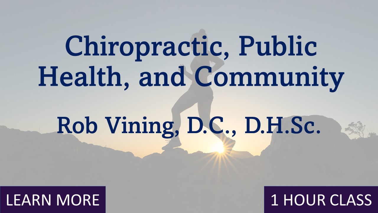Chiropractic, Public Health, and Community